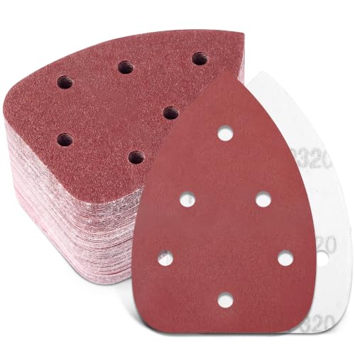 96 Pcs Mouse Sander Sandpaper Detail Sanding Pads,No Cut Line 96 no cut line
