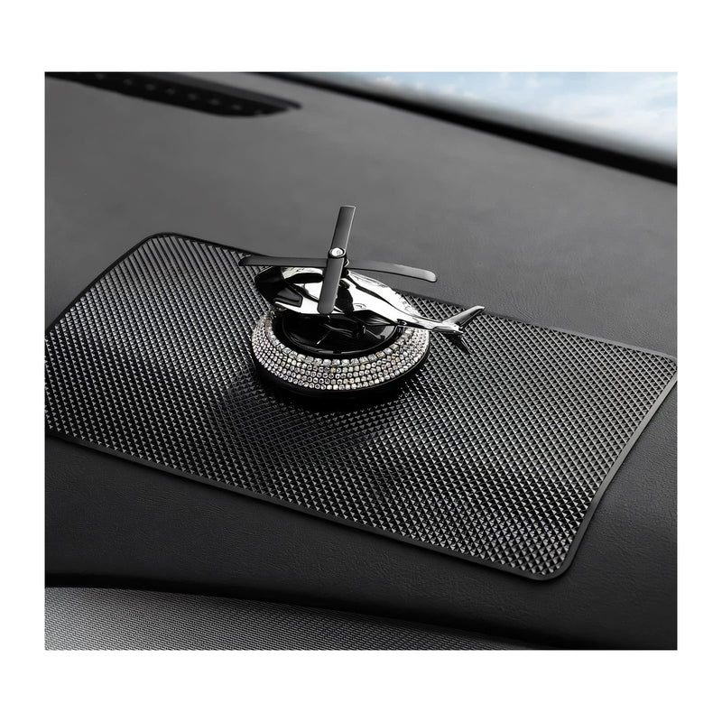 Car Dashboard Anti-Slip Mat, 10.8"×5.9" Large Auto Dash Sticky Pad Washable Gripping Mat, Heat Resistant Anti Skid Pad Universal Interior Accessories for Most Vehicles (Grid) Grid