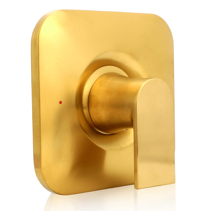 BOXOB Shower Trim Kit Replacement for Moen, Metal Shower Faucet Handle Posi-Temp Pressure-Balancing Valve Compatible with Moen 2570 2590 2510 2520(Valve Plug and Seat Not Included, Gold-Tone)