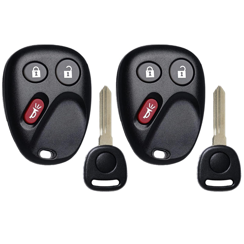 Key Fob Replacement with Ignition Key Fits for GMC Sierra 1500 Yukon XL 1500 Chevy Silverado 1500 Suburban Tahoe Hummer H2 Pontiac Torrent Saturn Vue Keyless Entry Remote Control LHJ011