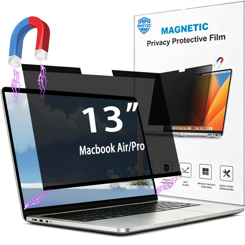Magnetic Privacy Screen for MacBook Air 13 Inch & Pro | (2018-2020) ,(2017-2020), 26° Removable Black Anti-spy Film, Anti-Glare/Blue Protector,Privacy Screen Shield Eye Protection Macbook Air/Pro 13.3"
