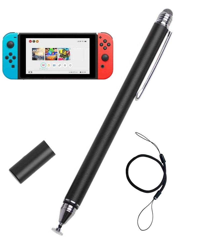 2-in-1 Stylus Pen for Nintendo Switch/Switch Lite/OLED, Capacitive Stylus for Nintendo Switch 2 Pen, Switch Super Precise Stylus Pen with Lanyard (Phantom Black) Phantom Black