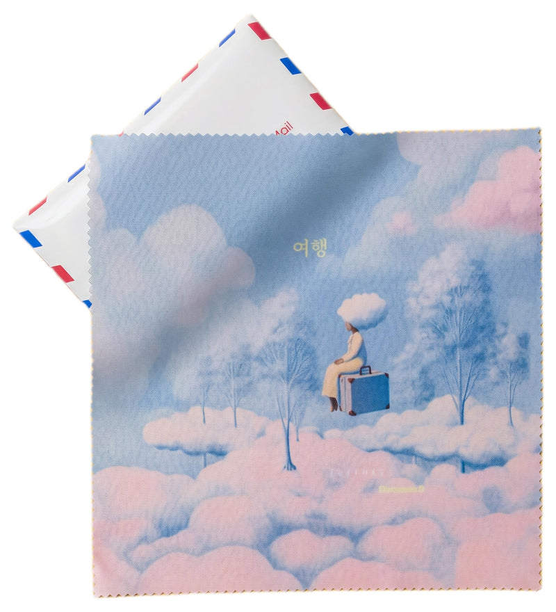 Artistic Microfiber Cleaning Cloth (2-Pack) – Cloud Wonderland Series 01: Suitcase (Journey) Journey