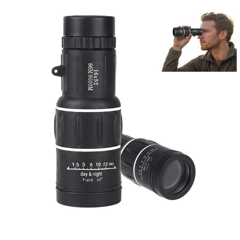 16x52 Monocular Telescope for All Ages – High Powered Compact | Waterproof BAK4 prism, for bird watching, hiking, hunting & wildlife, great gift for men dad husband, outdoor essential