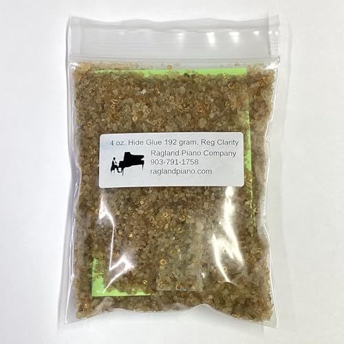 4oz Hide Glue Granules/Crystals, 192 Gram Strength, Regular Clarity