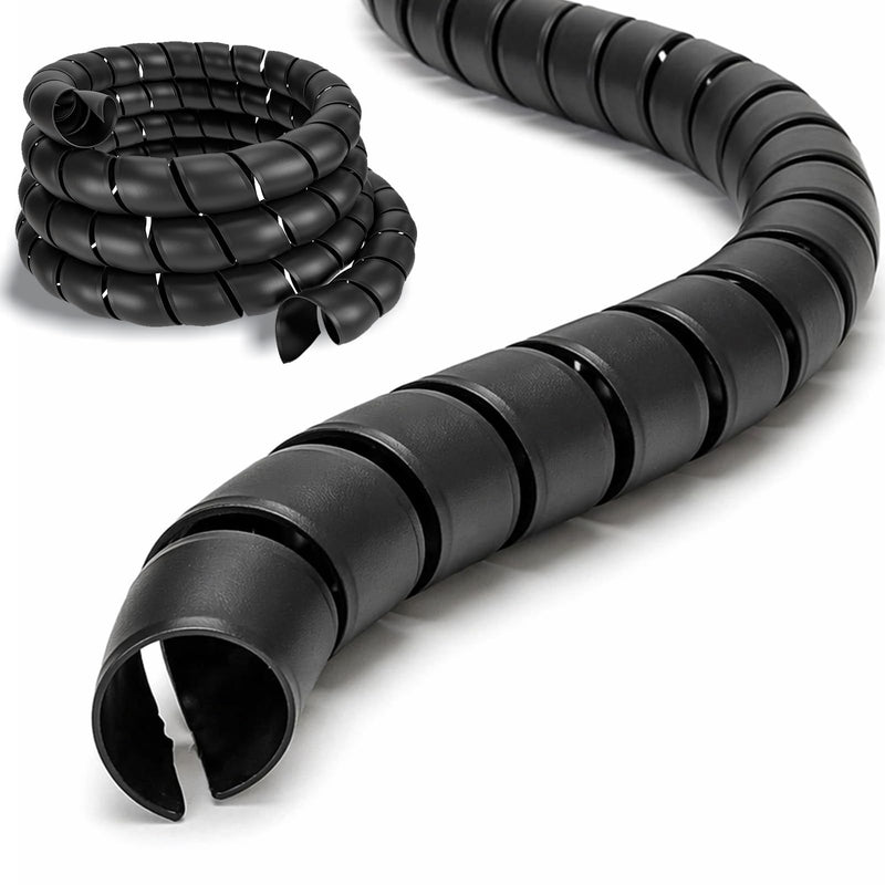 Hydraulic Hose Protector, Spiral Wrap Cable Protector 2.0" OD x 10' Pre-Cut Length Hose Guard Sleeve for Construction, Farm Machinery & Industrial
