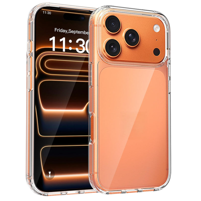 Clear Case Compatible with iPhone 17/17 Pro/17 Pro Max, Slim TPU Phone Cover with Shock Absorption, Raised Camera Edge, Anti-Scratch (White,iPhone 17 Pro Max) White iPhone 17 Pro Max