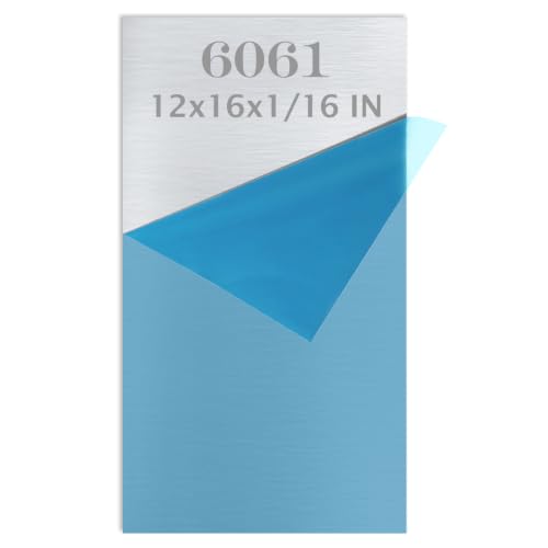 12 x 16 x 0.06(1/16") Inch Aluminum Plate Aluminum Metal Sheet 6061 Aluminum Metal Plate Covered with Protective Film, Finely Polished and Deburred