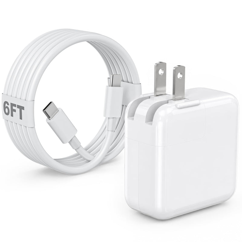 Mac Book Air Charger, 30W USB C Charger for MacBook Air 15 13 Inch M5 M4 M3 M2 M1, Fast Charging Block Plug USB C Power Adapter & 6FT USBC Cable for MacBook Neo, iPhone 17/16/15 Pro,iPad Pro/Air/Mini