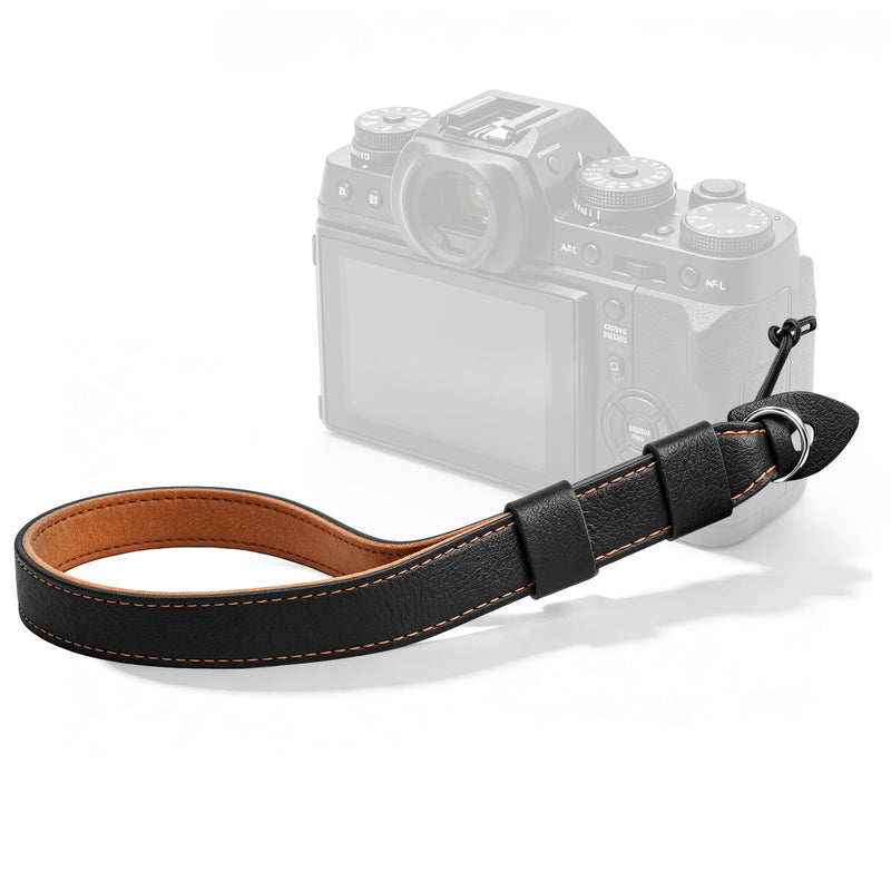 Camera Wrist Stra - Camera Straps for Photographers, Camera Hand Strap | Adjustable Wrist Camera Strap with Safer Connector for DSLR SLR Mirrorless Cameras (Black)