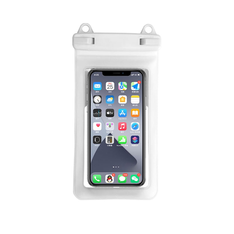 Waterproof Phone Pouch, IPX8 Waterproof Phone Case for iPhone 17/16/15/14 Pro Max, Cell Phone Dry Bag for Beach & Cruise Essentials, Touch Screen, Lanyard Included, (Fits Up to 7.5”) (White) White