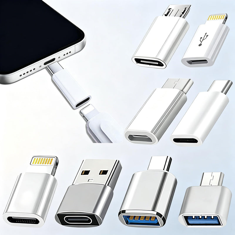 USB C Adapter Set USB A to USB C OTG Converter Kit, 8PCS Fast Charging High Speed Data Transfer Adapters for Laptops Phones Tablets, Compatible with MacBook Pro with iPad with Galaxy with Surface XPS