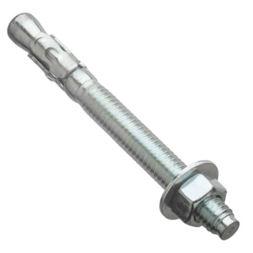3/8" x 4" Wedge Anchor Bolts for Concrete, Zinc Plated Expansion Anchors for Brick, Block and Masonry Applications, 10 Pack 3/8" x 4"