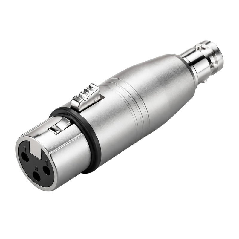 XLR to BNC Adapter, 3Pin XLR Female to BNC Female Coaxial Analog Video Connector Converter for Mixing Consoles, Video Systems, RF, Public Address