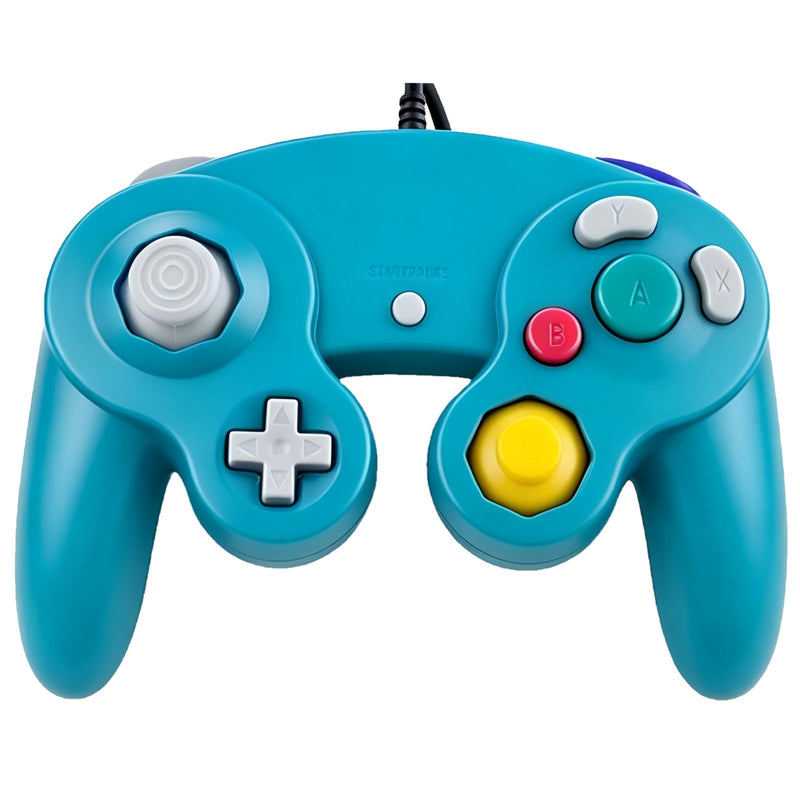 Lyvix Wired Controller Compatible with Gamecube & Wii, Emerald | Plug & Play, Zero Latency, Multiplayer Competitive Matches, ABS Plastic