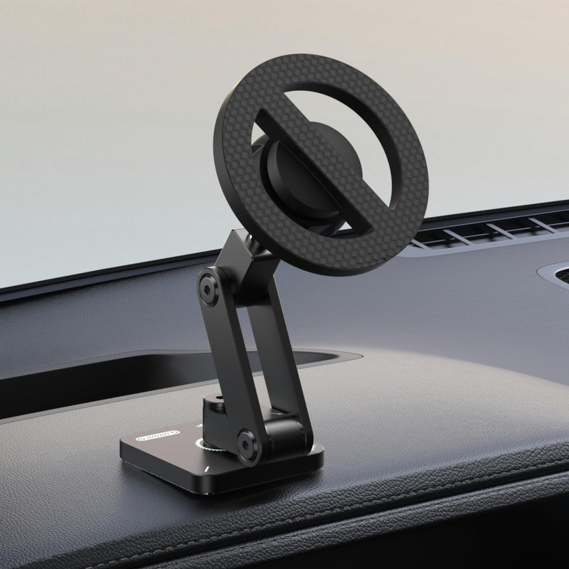 Fits MagSafe Car Mount Magnetic Phone Holder for Dashboard of Cars | All Metal, Nano-Adhesive, Strong Magnets,Flexible 3 Axis, 360° Rotation, Dash Dashboard and Screen For All Phones