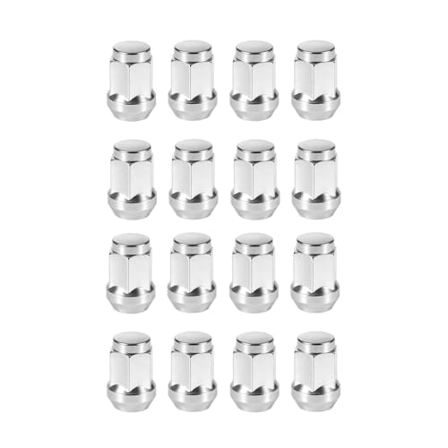 Zpana 20PCS 3/8" Bulge Acorn Lug Nuts Steel Wheel Nut Silver 3/8/Silver