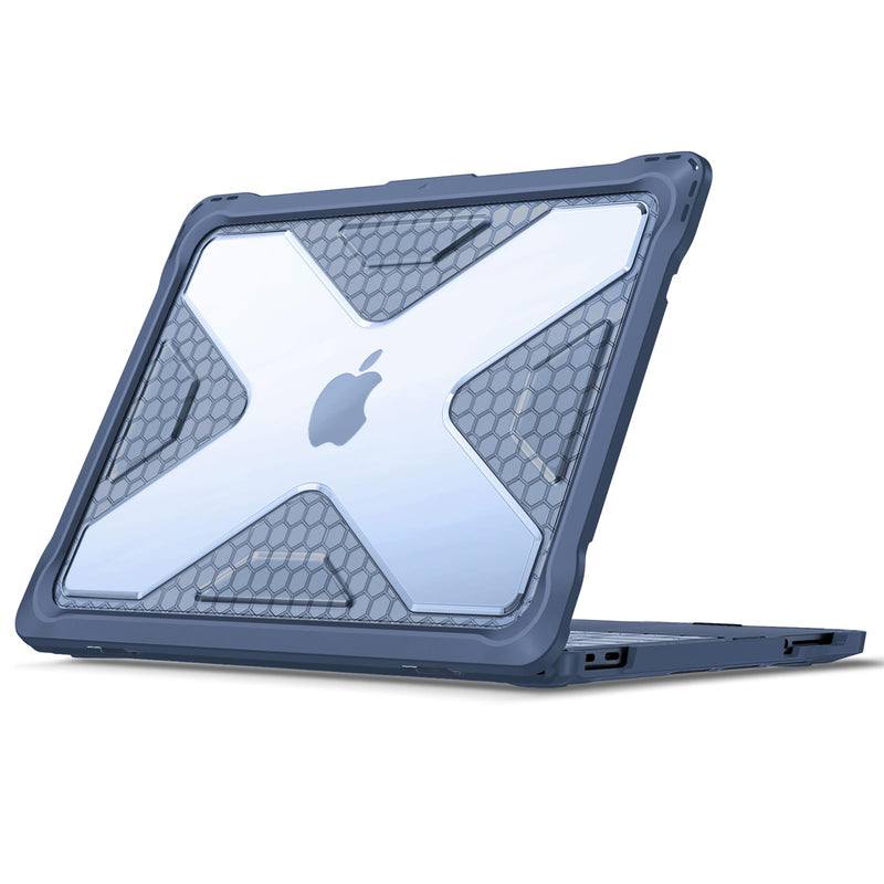 Fintie Rugged Case for MacBook Neo 13 Inch A3404 2026, Indigo | Heavy Duty, Fingerprint Resistant, Shock-Absorbing, TPU Bumper, Hard Shell, Snap-On Cover, Work Travel Study Daily Use