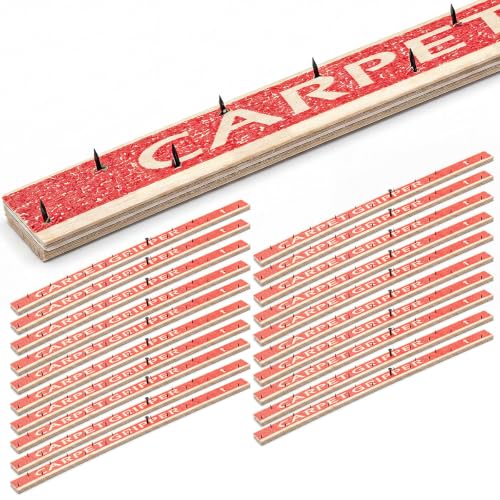 Wesiti 20 Pcs Carpet Tack Strips with Nails Plywood Nailing Strip for Carpet Tufting Tack Strips for Subfloor Stairs Rug (0.83 x 15.75 Inches) 0.83 x 15.75 Inches