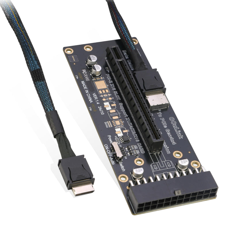 Oculink eGPU Adapter, OCuLink SFF-8612 to PCIe x16 Card with Cable for eGPU