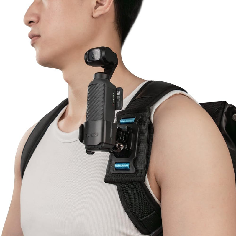 Osmo Pocket 4 Backpack Mount,Bag Belt Shoulder Strap Mount with Extended Border Compatible with DJI Osmo Pocket 4
