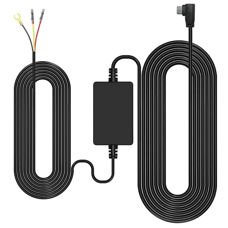 Dash Cam Hardwire Kit USB C Port, Dashboard Camera Car Charger Cable Kit 12V- 24V to 5V with Fuse Kit, Low Voltage Protection for Dash Cam