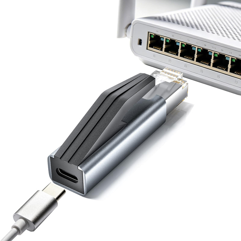 Ethernet to USB C Adapter 1pc,RJ45 Male to USB-C Ethernet Adapter | 1000Mbps Gigabit Network LAN Converter Compatible with MacBook, iPad, iPhone 16/17,Windows Laptop Free-Driver Wired Dongle