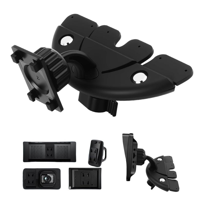 CD Slot Mount for Carplay Screen 360° Rotatable,2026 Upgraded Carplay Screen Mount with Triangle Stabilizing,Universal CD Mounts for Carplays Screens Dashcam GPS Car Accessories