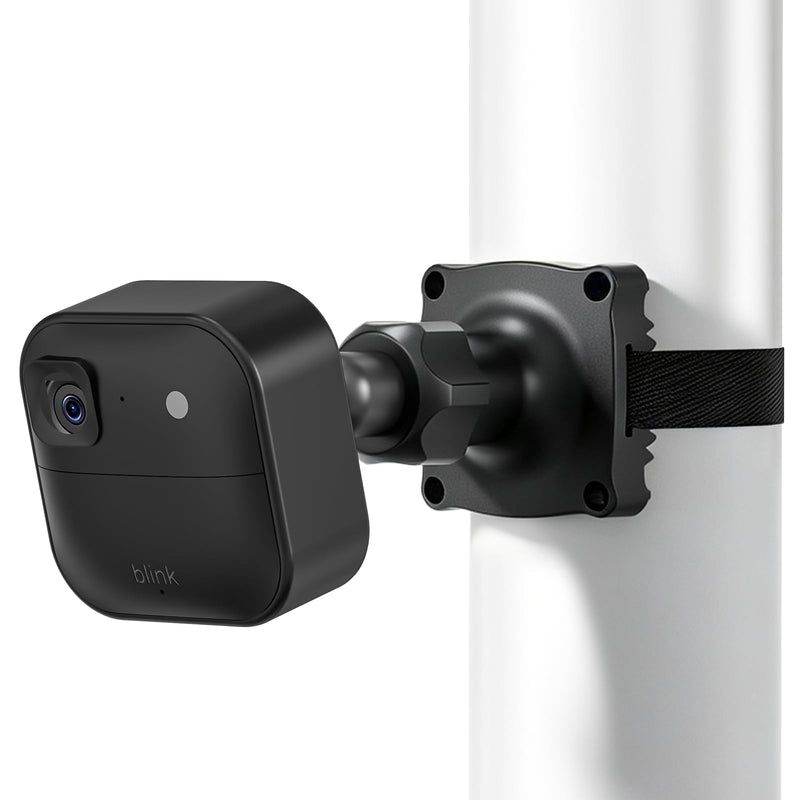 Adjustable Camera Mount for Blink Outdoor 2K+ and Blink Outdoor 4(4th Gen) / (3rd Gen) / Mini 2, Secure Wall Mount with Tight Strap for Flexible Wall, Tree, Pole Security Installation, Black