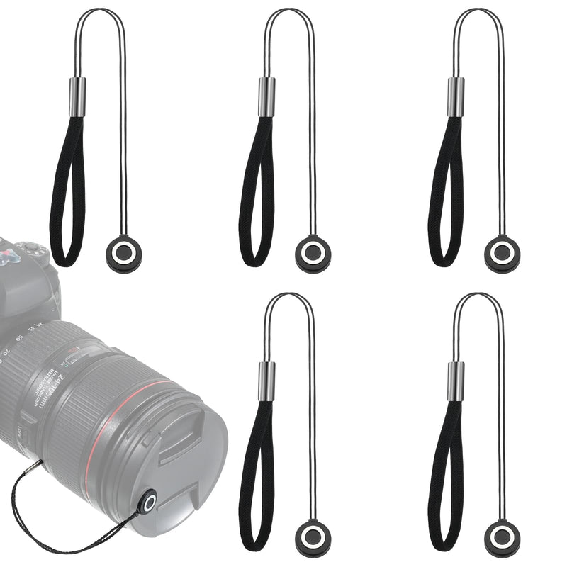 5 Pack Lens Cap Leash Strap with Elastic String, Lenses Caps Keeper | Camera Lens Cap Leash Holder for Mirrorless Camera Lenses