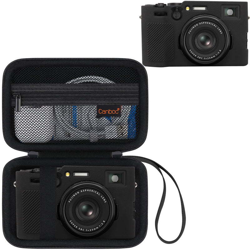 Canboc 2 in 1 Case for Fujifilm X100VI Digital Camera, Black (Case Only) | Hard Carrying Case + X100VI Soft Silicone Protective Cover