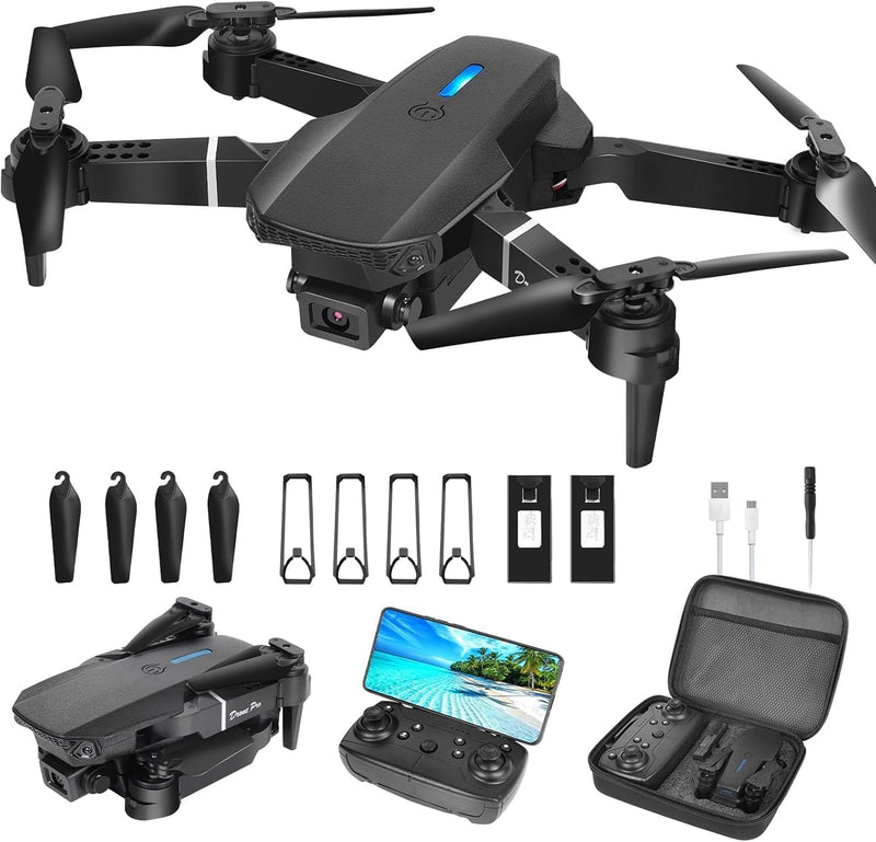 Drone with Camera 1080P HD,FPV Foldable Mini Drone for Adults （Black） | Drone with Camera 1080P HD,FPV Foldable Mini Drone for Adults