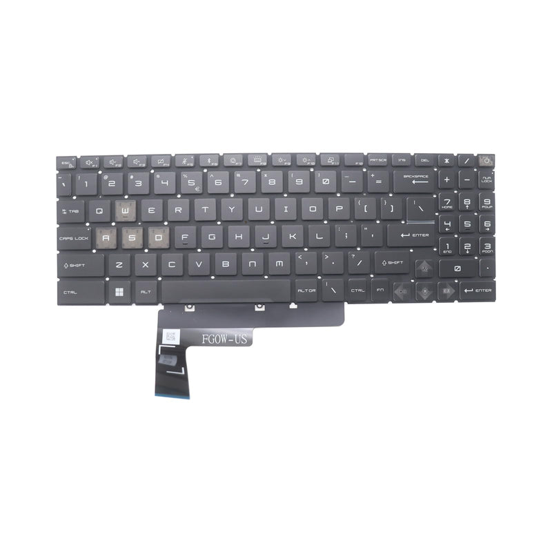 New Replacement Keyboard for MSI Vector GP68HX 13V GP68 GE68 GP78 GE78HX MS-17S1 Raider GE78 HX 14V 14VFG 14VGG 14VHG 14VIG Blue Backlit US