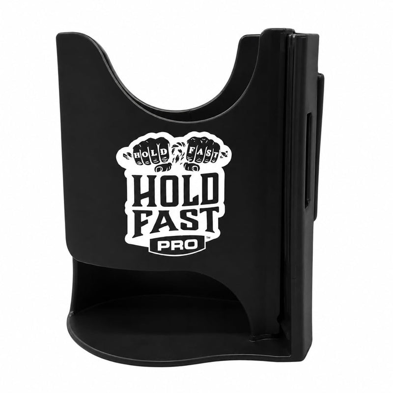 HoldFastPro Boat Cup Holder, Adjustable Universal Boat Cup Caddy for Rails & Grab Bars, Marine Drink Holder for Center Console, & T-Top Mounting, Black