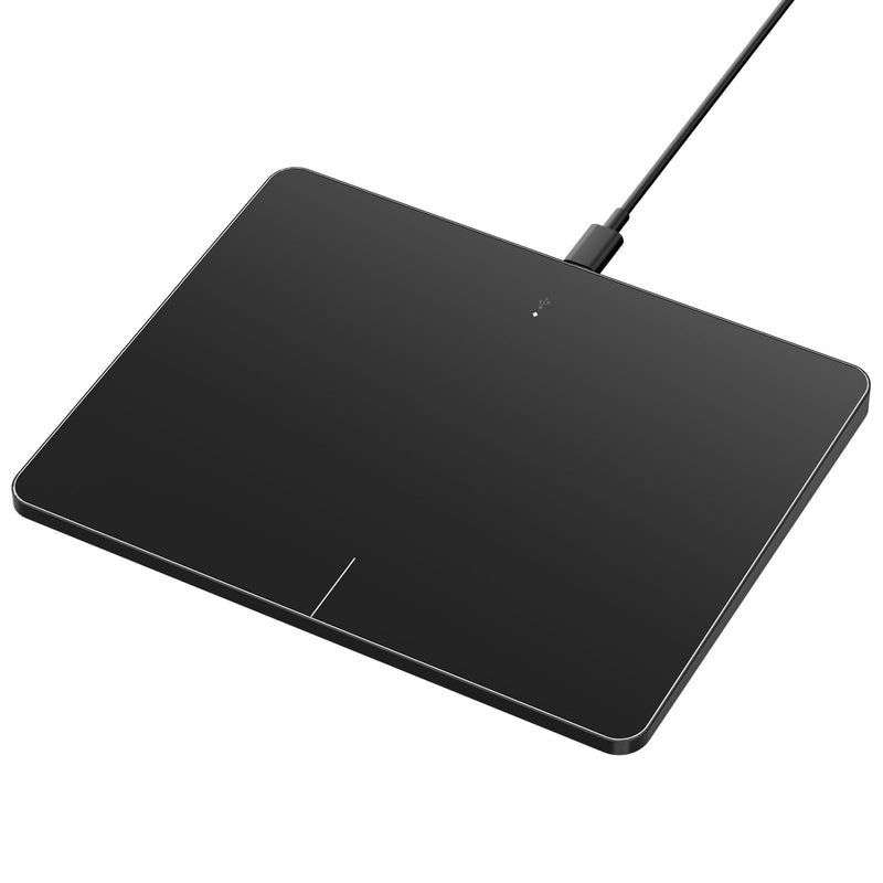 Wired Trackpad for Windows 10/11 – High-Precision Multi-Touch Portable Touchpad Mouse with Multi-Gesture, Ultra-Slim Aluminum Design, Compatibility for PC, Laptop, and Desktop Computers (dark) dark