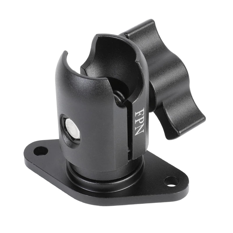 All-Metal Single Socket Arm with Diamond Plate Base for RAM B Size Mounts | AMPS Mounting Base, Fits 1" Ball Phone Holder/GPS Mount, 360° Rotation