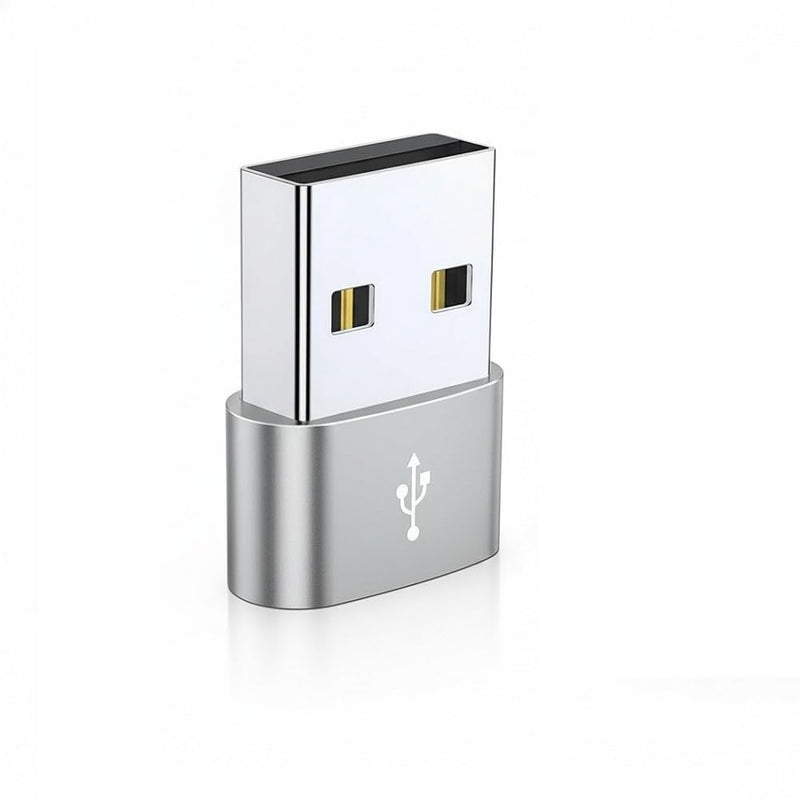 USB C to USB Adapter 1 Pack, Universal USBC Female to A Male Converter for Car Charger, iWatch Ultra 3/11/10, Galaxy S25 (Grey)