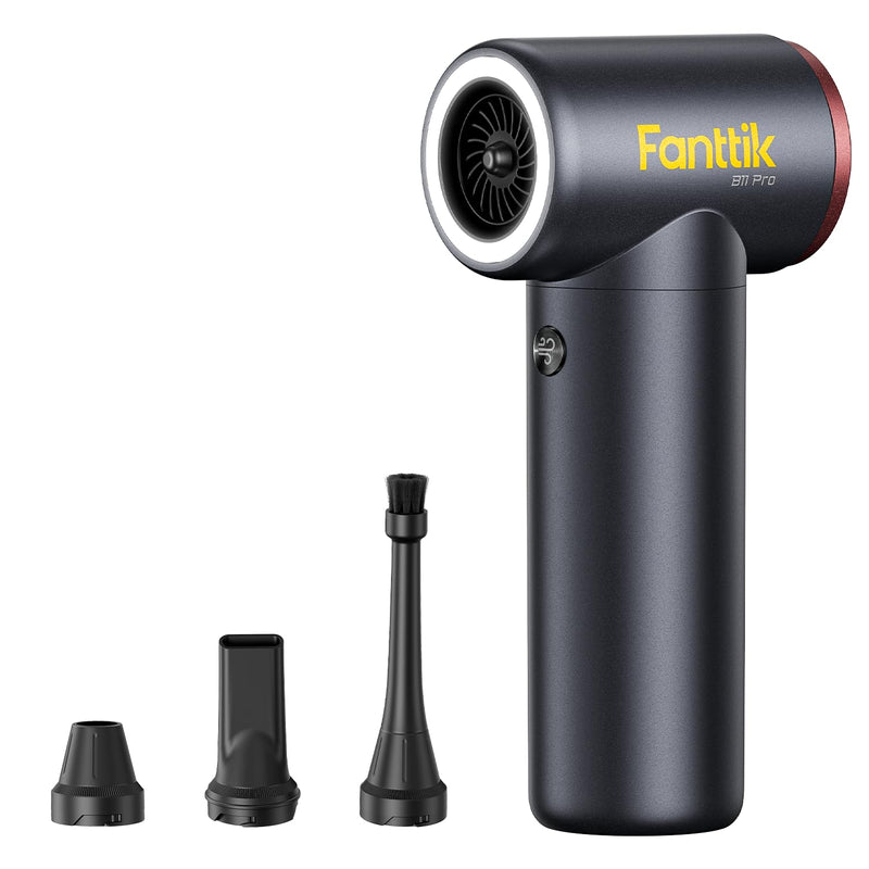 Fanttik B11 Pro Electric Air Duster | 110000RPM Brushless Motor, Compressed Air Duster, 100-Speed Adjustable, One-tap Booster, Electric Duster for PC, House