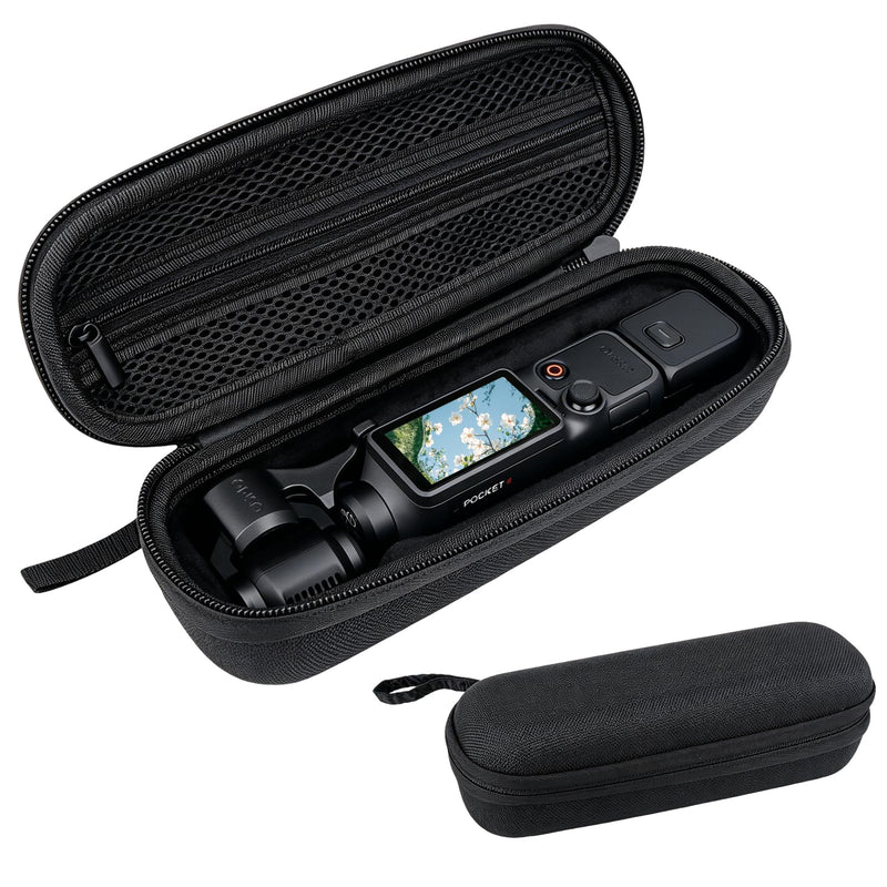 CQT Carrying Case for DJI OSMO Pocket 4 3, Portable Storage Small Protector Hard Bag for Pocket 4 3 Xtra Muse Vlogging Camera Accessories Protective Travel Organizer (Black) Black