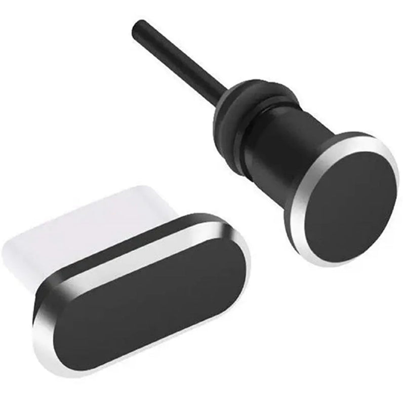 USB C Dust Plugs Charging Port Cover Caps with Cable Protectors 2 PCS Compatible with iPhone 17 16 15 Pro Max Samsung Galaxy S25/S24/S23/S22/S21/S20+ Ultra/Z Flip 6/Z Fold 6 Pixel OnePlus (Black)