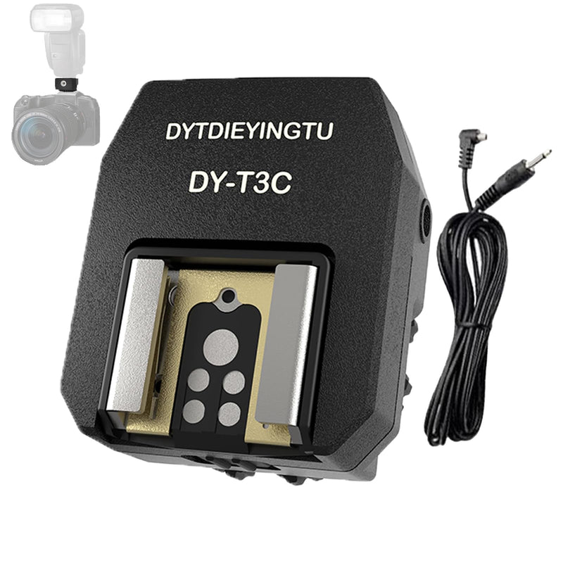 Hot Shoe Multi-Function Adapter for Canon Cameras with 3 PC Sync Ports, Multi-Flash Trigger for Studio Strobe & Speedlite, Supports E-TTL Single Flash & Manual Sync up to 4 Lights