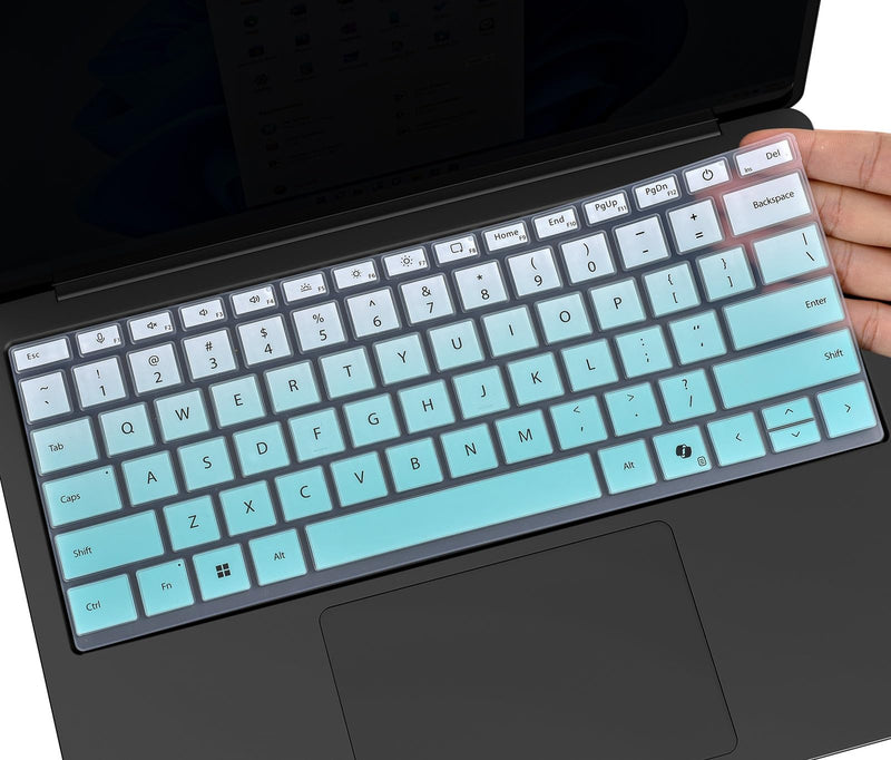 Keyboard Cover for 2026-2024 Microsoft Surface Laptop 8/7(7th Edition) 13.8 & 15 inch, Surface Laptop Accessories Ultra Thin Keyboard Protective Skin -Ombre Mint Ombre Mint