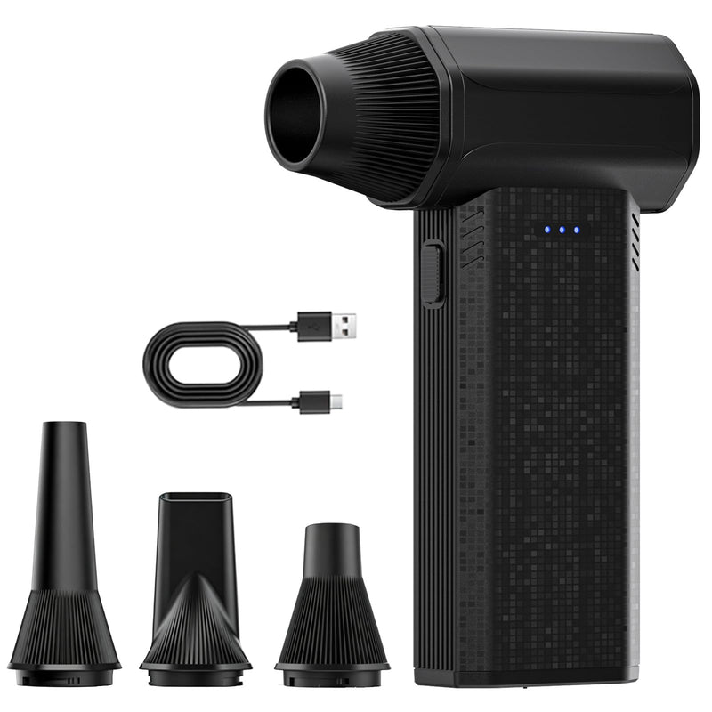 Mini Cordless Compressed Electric Air Duster for PC & Electronics Cleaning | 3-speed 110000RPM Super Power mini turbo fan, perfect to clean computers, consoles, electronics, home, car and outdoor dust