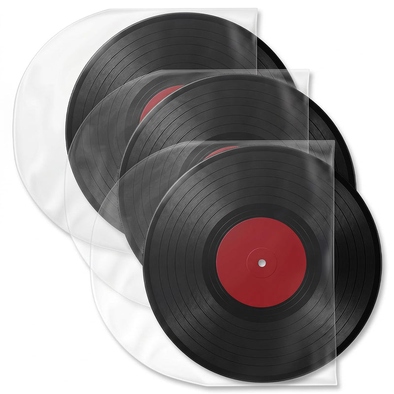 20PCS Inner Sleeves for Vinyl Records Anti Static 12" | Record Inner Sleeves Round Bottom Plastic Vinyl Sleeves Albums Covers for 33 RPM Records Collections