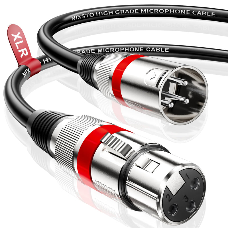 XLR Cables 3FT 6FT 10FT 15FT 25FT 50FT 100FT, Shielded Microphone Cable | All Copper Conductors Mic Cord for Studio Recording, Live Sound & Performance, Home Karaoke and Podcasting- 1.5ft