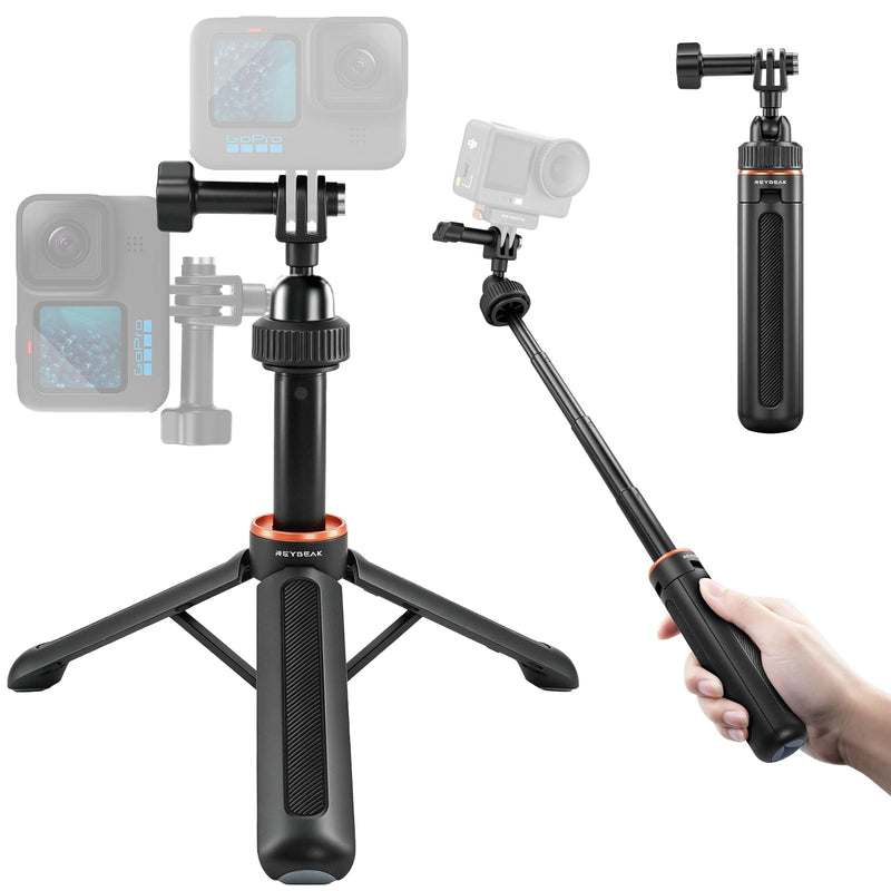 40cm/15.75" Action Camera Selfie Stick Tripod with 360° Ball Head, Extendable Handheld Monopod for Vertical Shooting, Lightweight Vlogging Accessories for GoPro, DJI Osmo Action, Insta360 Ace Pro