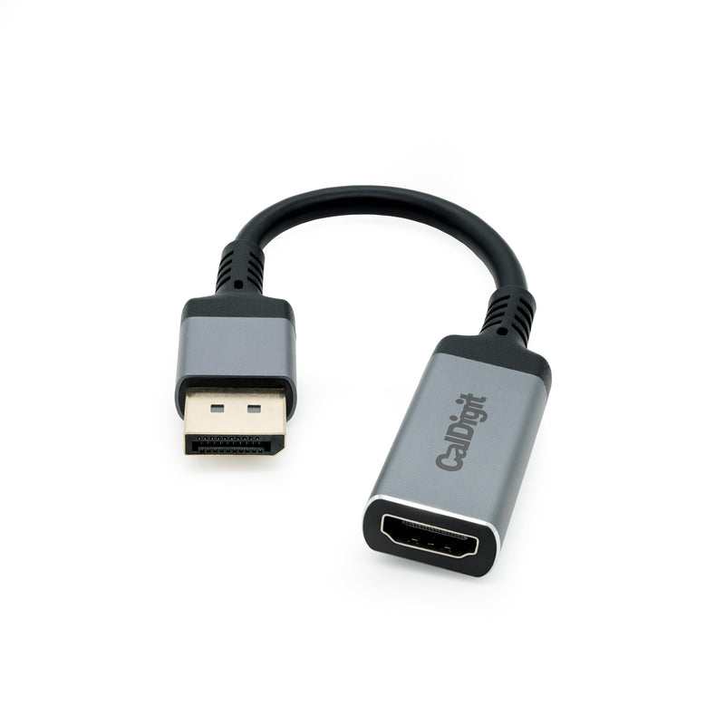CalDigit DisplayPort 1.2 Male to HDMI 2.0b Female Active Adapter 4K 60Hz, High Refresh Display, 10 bit Color, HDR and Eyefinity Support *HDMI Cable Required DP 1.2 to HDMI 2.0b
