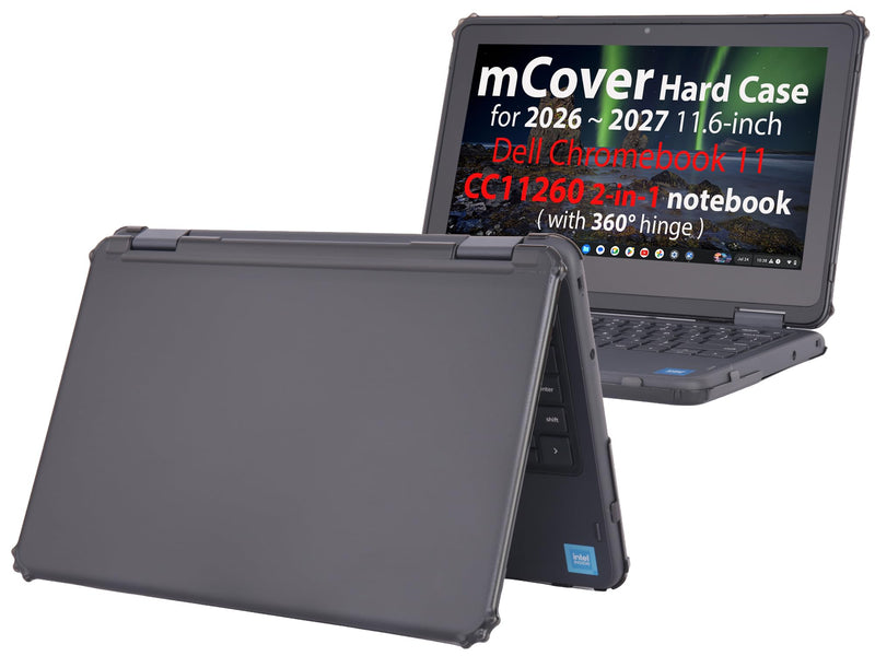 mCover Case Compatible Only for 2026+ 11.6" Dell Chromebook CC11260 2-in-1 (with 360° Hinge) Laptop Computer (NOT Fitting Any Other Dell Models) - Black