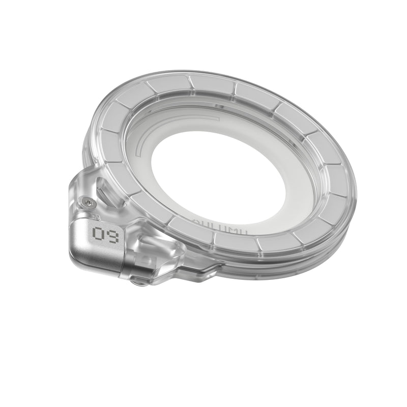 Aulumu G09 Ghost Infinite 360° Magnetic Ring Grip | MagSafe Compatible | Frosted Transparent PC | Stable Dual-Sided Magnetic Attachment | Includes Handle Ring Phone Holder - Ghost Transparent
