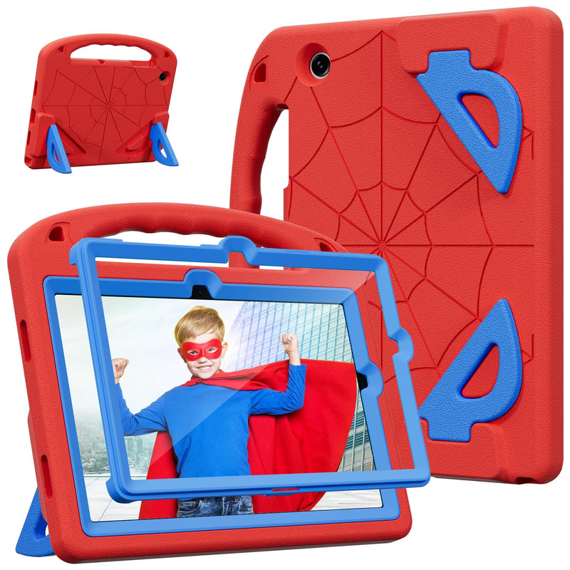 Kids Case for Samsung Galaxy Tab A11+ 2025 / A9+ 2023 11", Shockproof Cover with Built-in Screen Protector and Stand for Galaxy Tab A11 Plus / A9 Plus 11 Inch (Red+Blue) Red+Blue